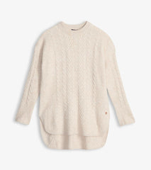 Hatley Sweaters | Women Cable Knit Tunic - Oatmeal Heather
