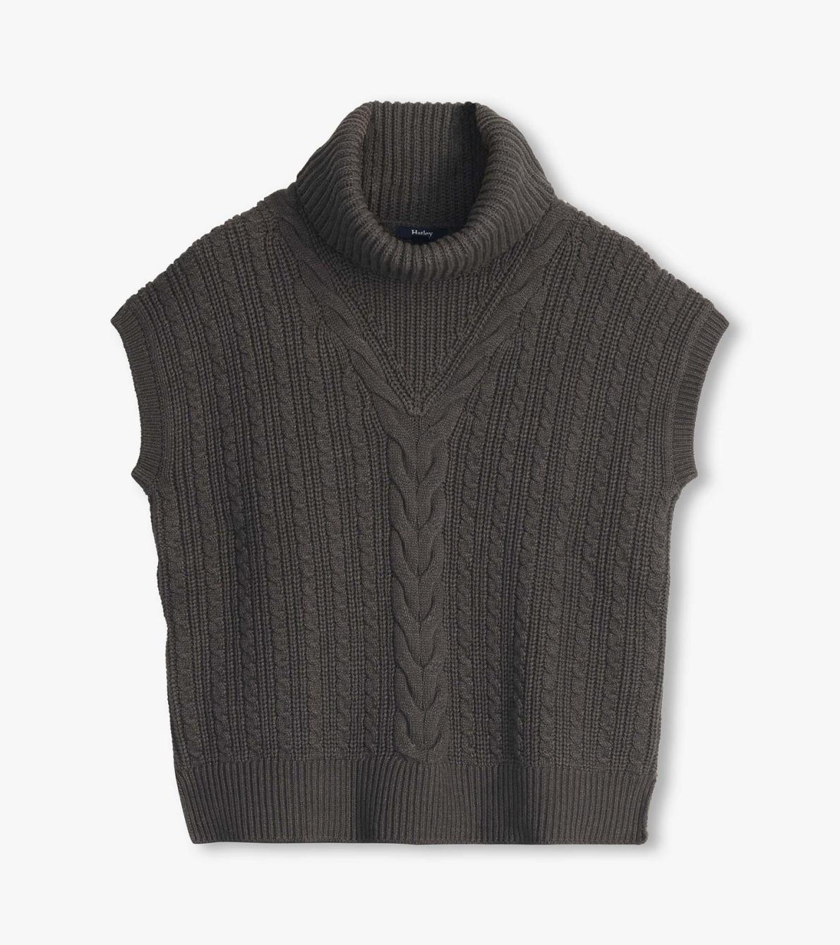 Hatley Sweaters | Women Cable Knit Vest - Charcoal Grey