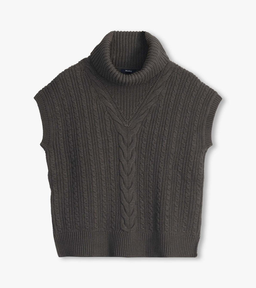 Hatley Sweaters | Women Cable Knit Vest - Charcoal Grey