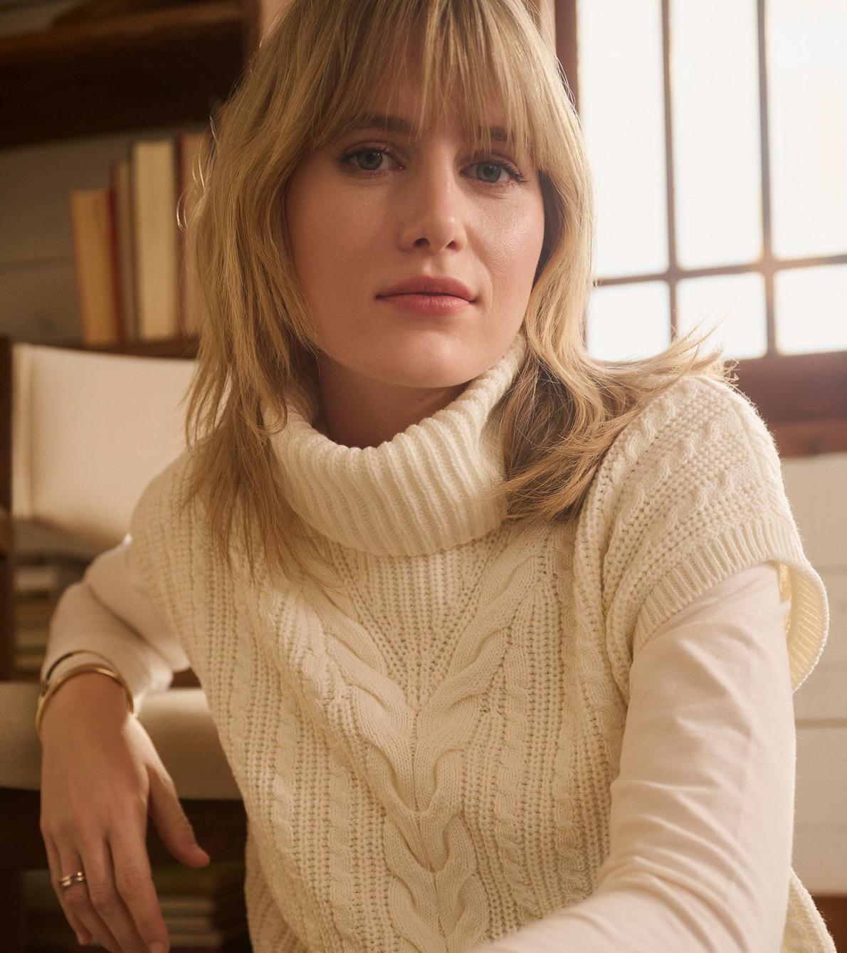 Hatley Sweaters | Women Cable Knit Vest - Winter White