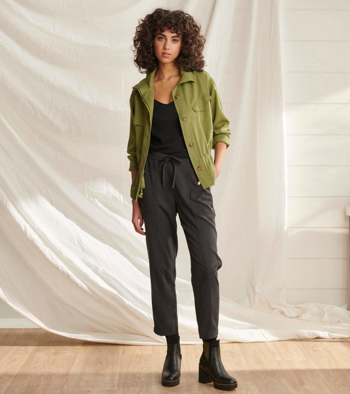 Hatley Sweaters | Women Camden Jacket - Lodan Green