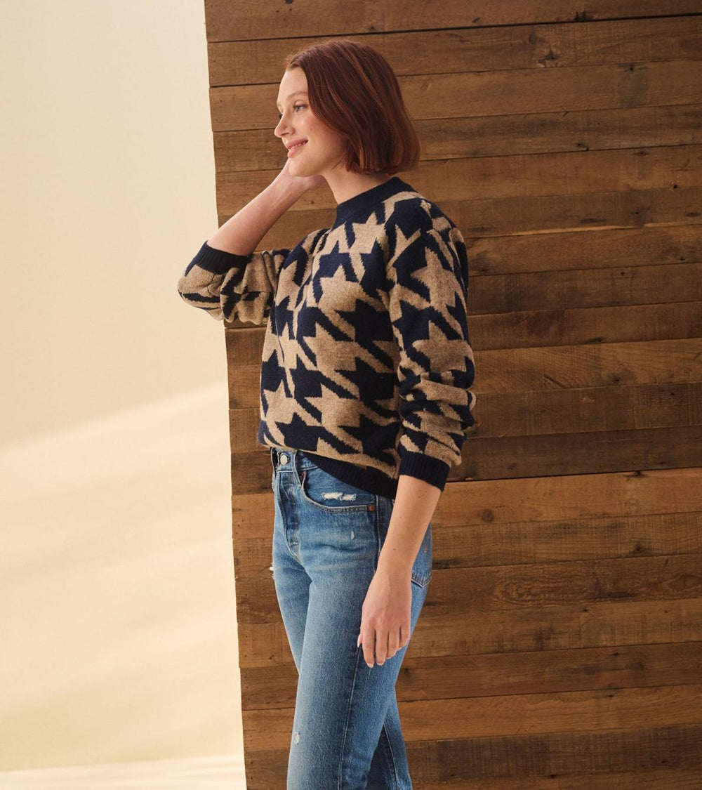 Hatley Sweaters | Women Carmi Pullover - Large Houndstooth
