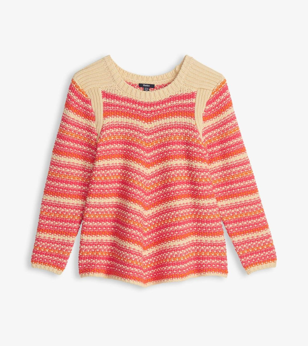 Hatley Sweaters | Women Chevron Swing Sweater - Dawn Sky Stripes