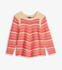 Hatley Sweaters | Women Chevron Swing Sweater - Dawn Sky Stripes