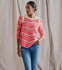 Hatley Sweaters | Women Chevron Swing Sweater - Dawn Sky Stripes