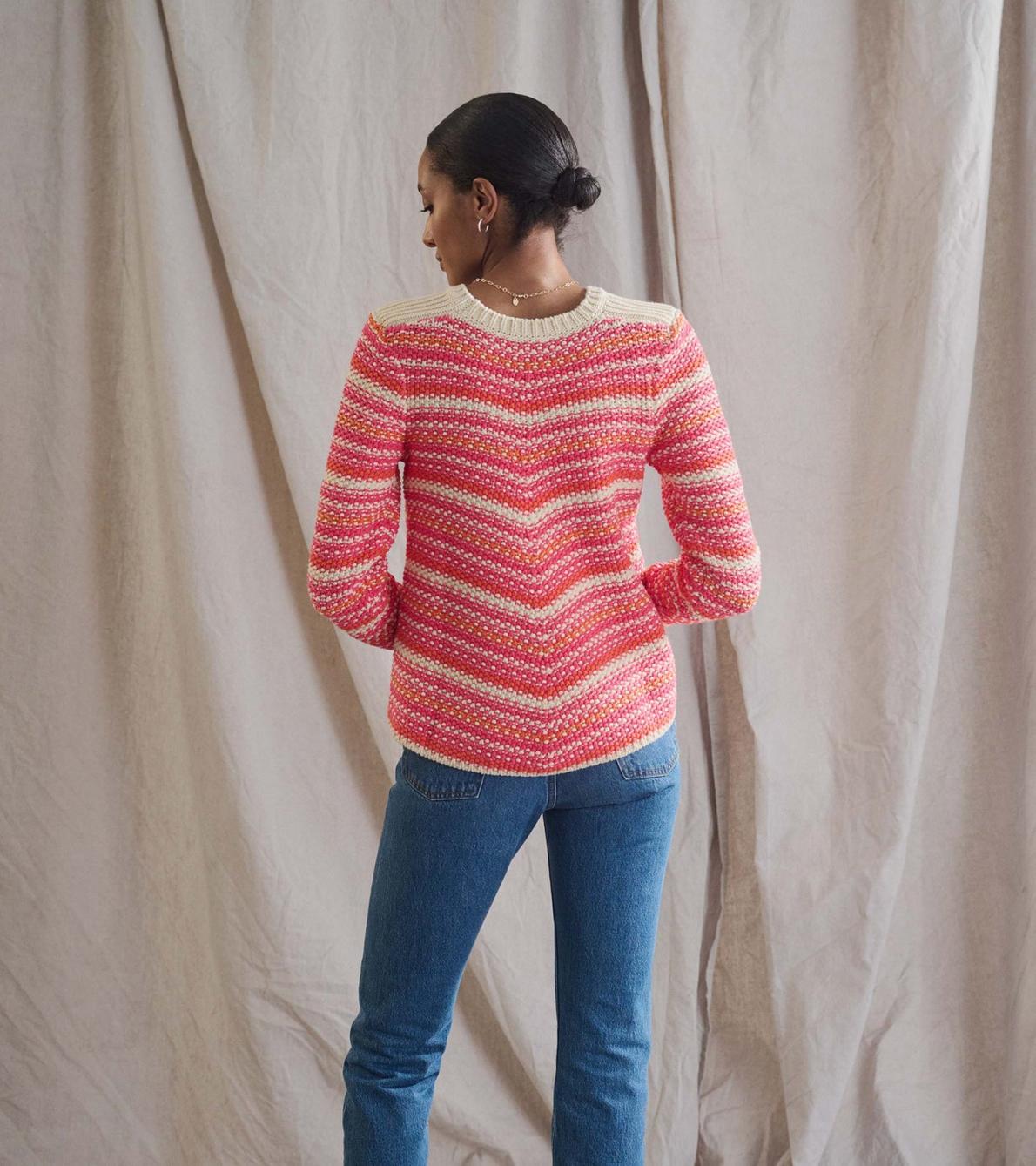 Hatley Sweaters | Women Chevron Swing Sweater - Dawn Sky Stripes