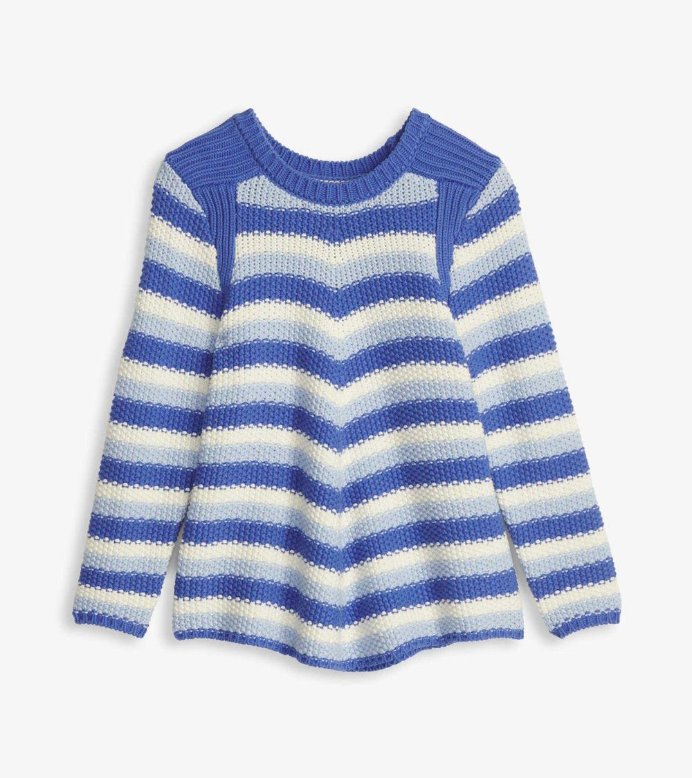 Hatley Sweaters | Women Chevron Swing Sweater - Navy Blue