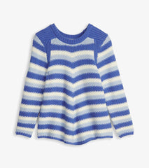 Hatley Sweaters | Women Chevron Swing Sweater - Navy Blue