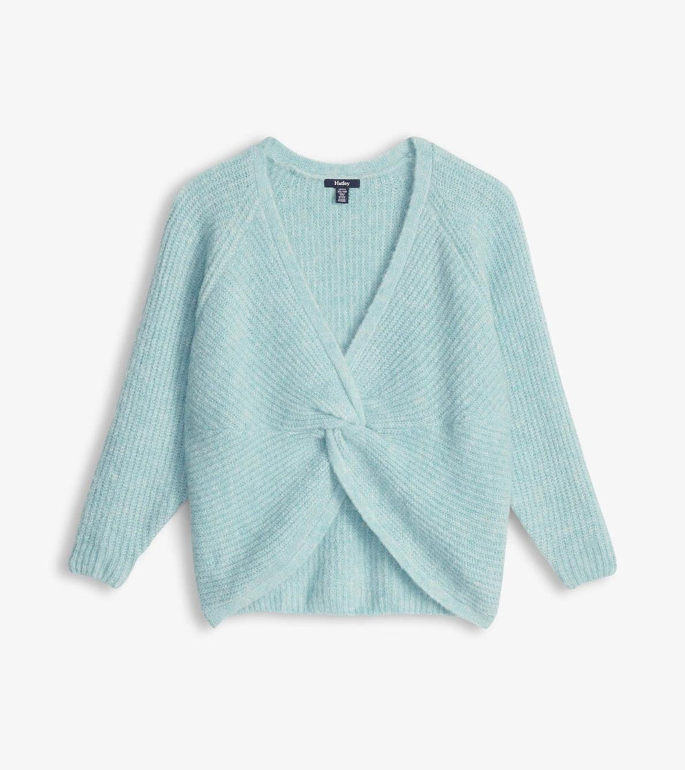 Hatley Sweaters | Women Cross Over Sweater - Sage Green