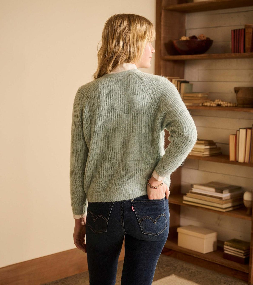 Hatley Sweaters | Women Cross Over Sweater - Sage Green