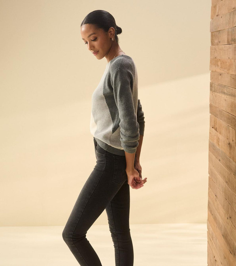 Hatley Sweaters | Women Devon Sweater - Diagonal Stripes