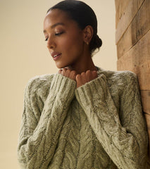 Hatley Sweaters | Women Dylan Cable Knit Sweater - Moss Green