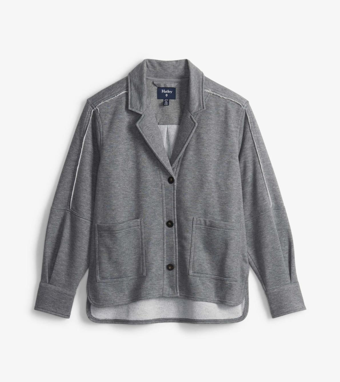 Hatley Sweaters | Women Emily Relaxed Blazer - Charcoal Melange