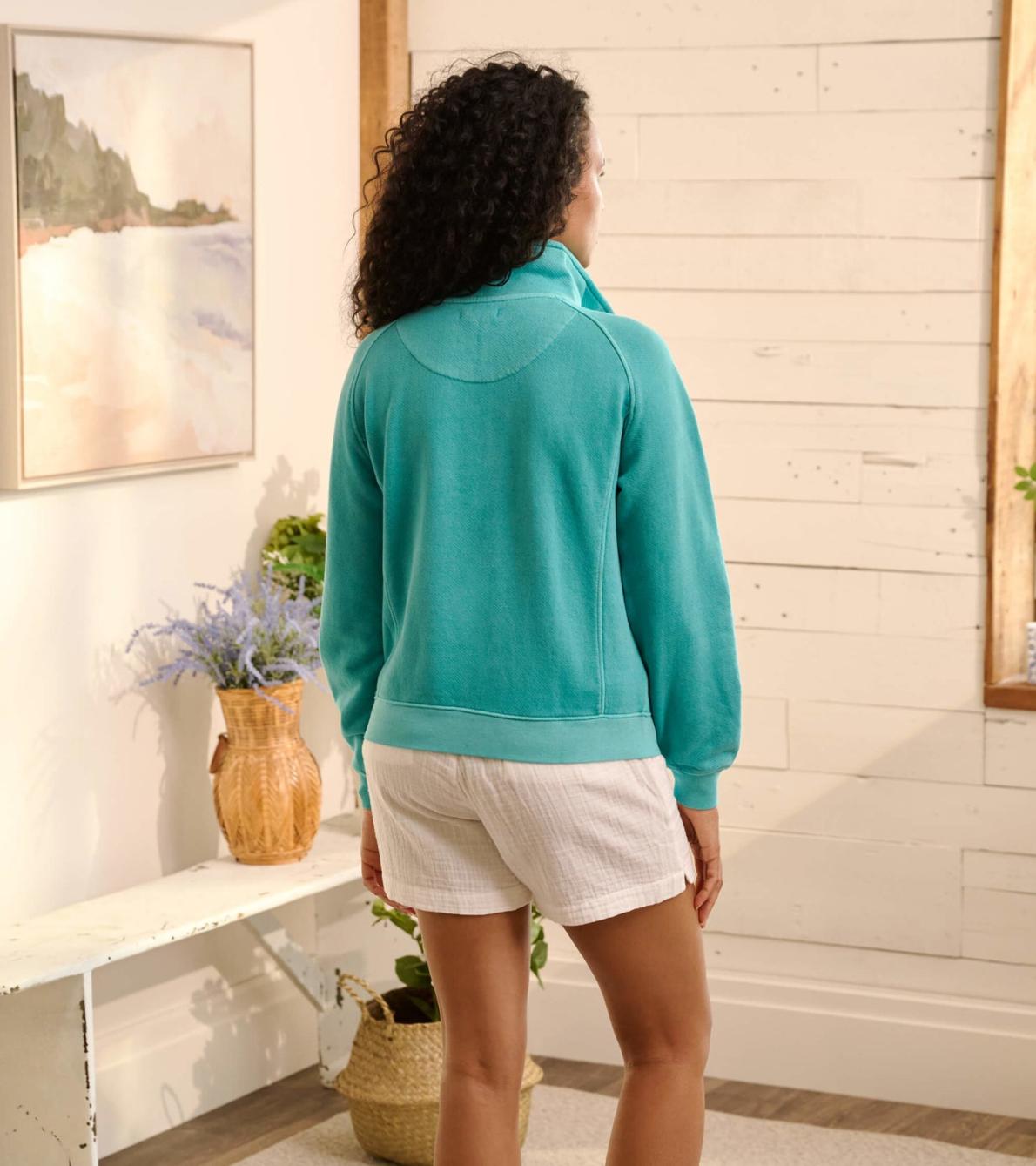 Hatley Sweaters | Women Mock Neck Pullover - Baltic