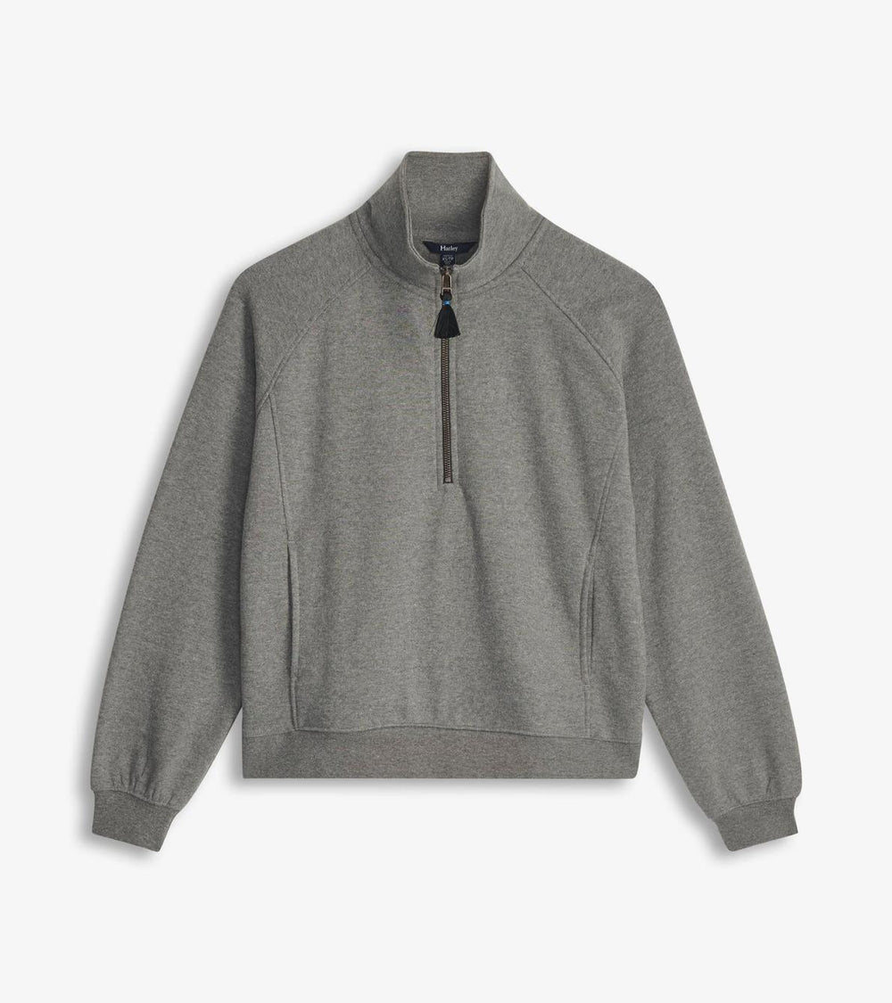 Hatley Sweaters | Women Mock Neck Pullover - Charcoal Heather