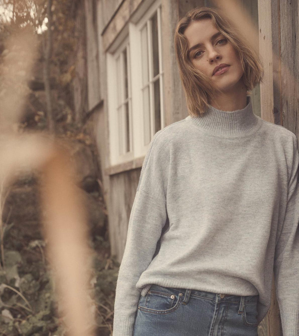 Hatley Sweaters | Women Mock Neck Tunic - Blue Colorblock