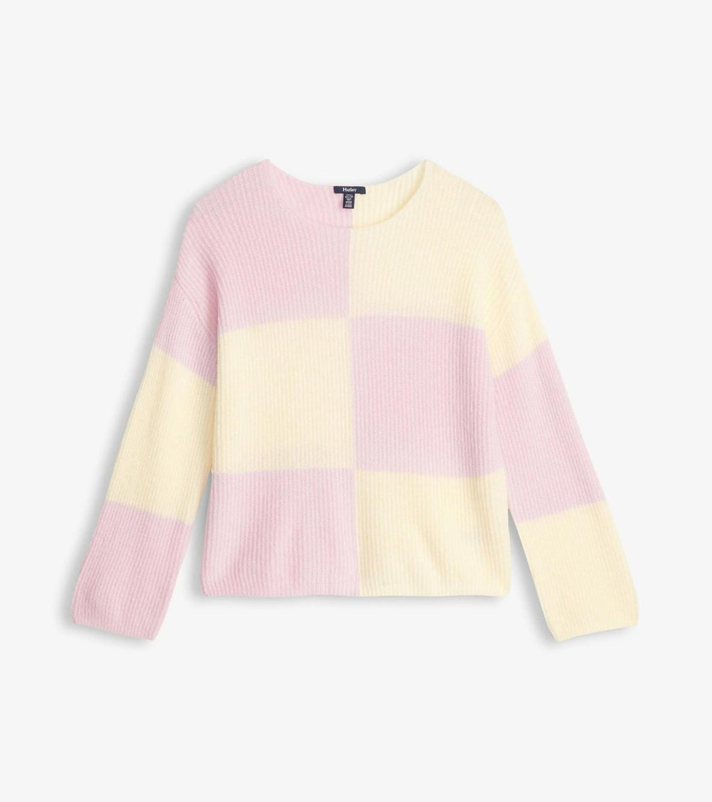 Hatley Sweaters | Women Monroe Sweater - Pink Blocks