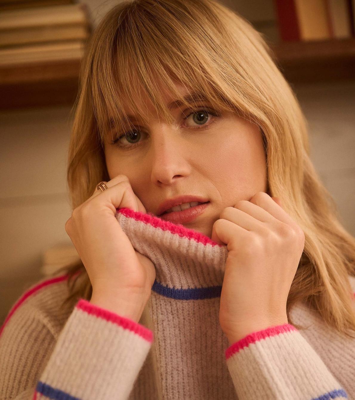 Hatley Sweaters | Women Raglan Pullover - Pale Snow Melange