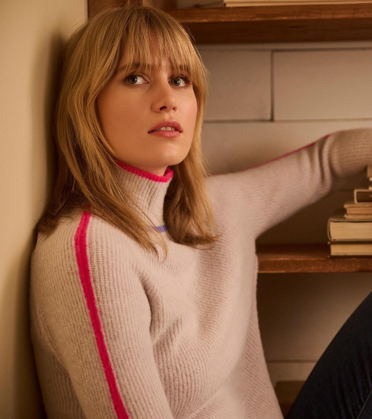 Hatley Sweaters | Women Raglan Pullover - Pale Snow Melange