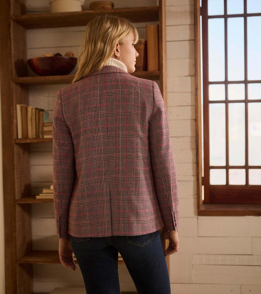 Hatley Sweaters | Women Tori Semi-Fitted Blazer - Taupe Check