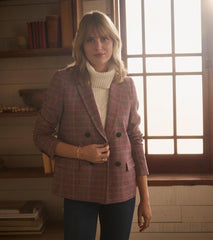 Hatley Sweaters | Women Tori Semi-Fitted Blazer - Taupe Check