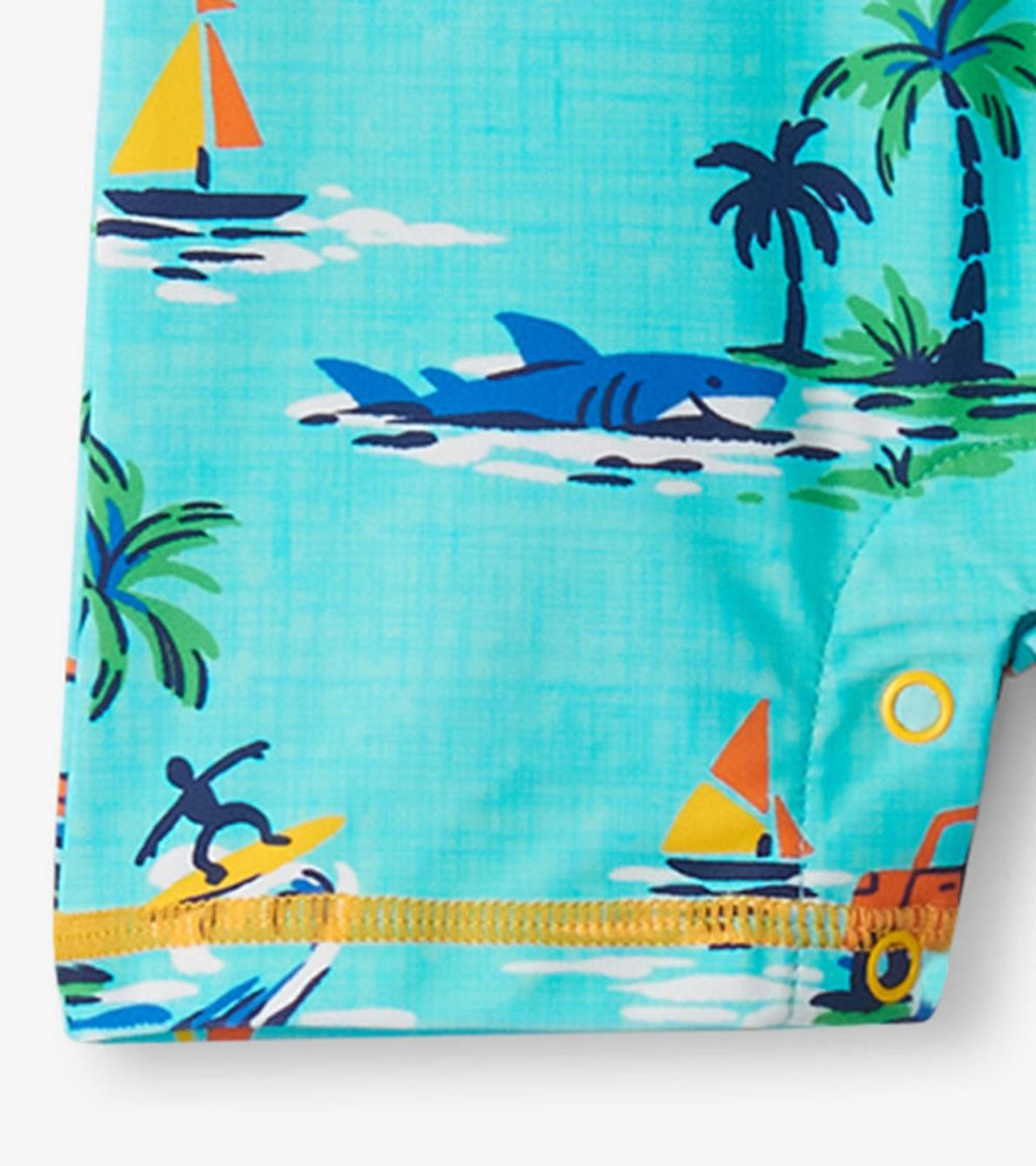 Hatley Swimwear | Baby &amp; Toddler Baby Boys Vintage Holiday One-Piece Rashguard