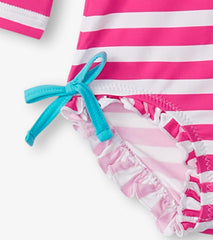 Hatley Swimwear | Baby &amp; Toddler Baby Girls Candy Stripes Rashguard Swimsuit