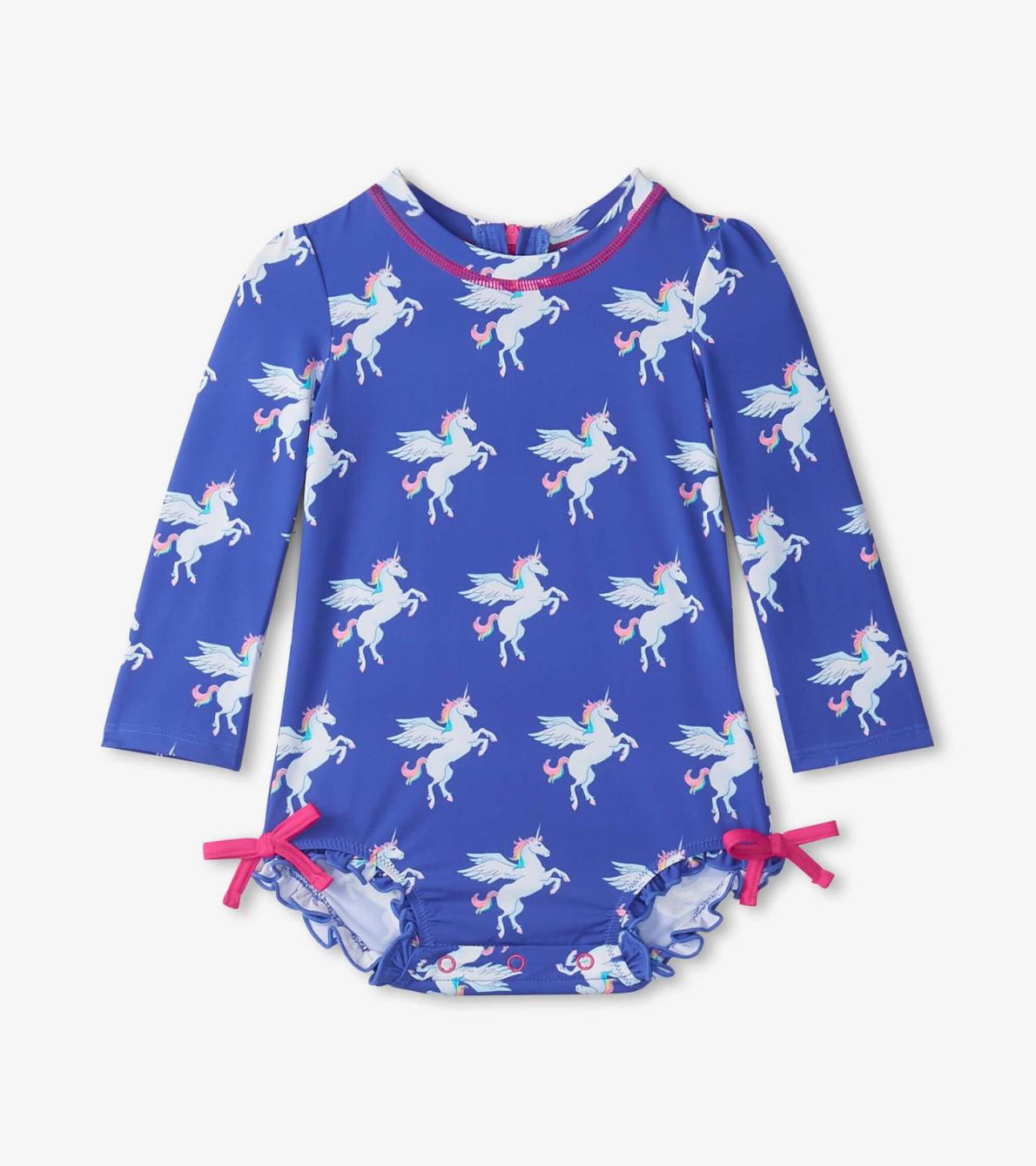 Hatley Swimwear | Baby &amp; Toddler Baby Girls Dazzling Unicorn Rashguard Swimsuit