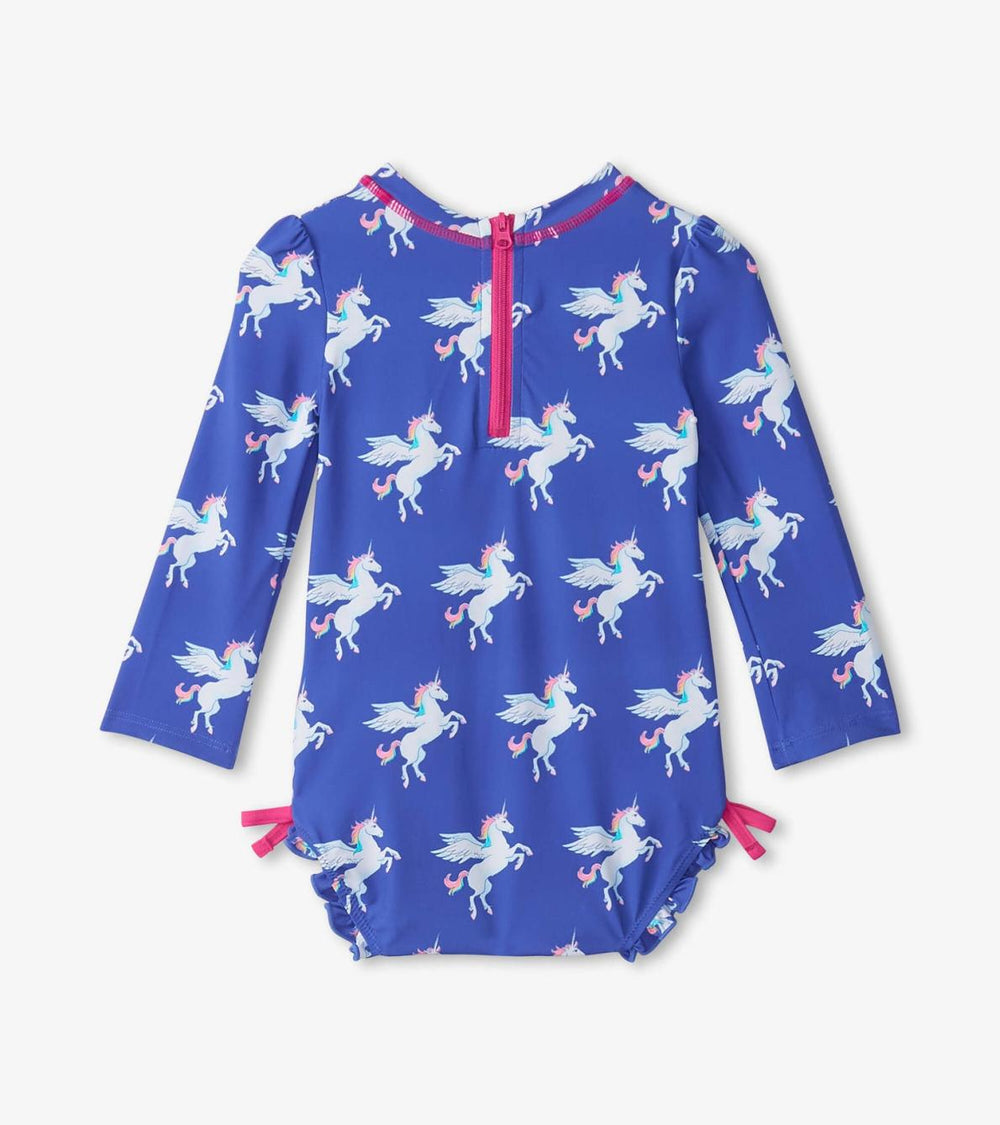 Hatley Swimwear | Baby &amp; Toddler Baby Girls Dazzling Unicorn Rashguard Swimsuit