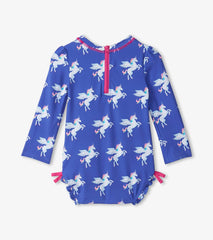 Hatley Swimwear | Baby &amp; Toddler Baby Girls Dazzling Unicorn Rashguard Swimsuit