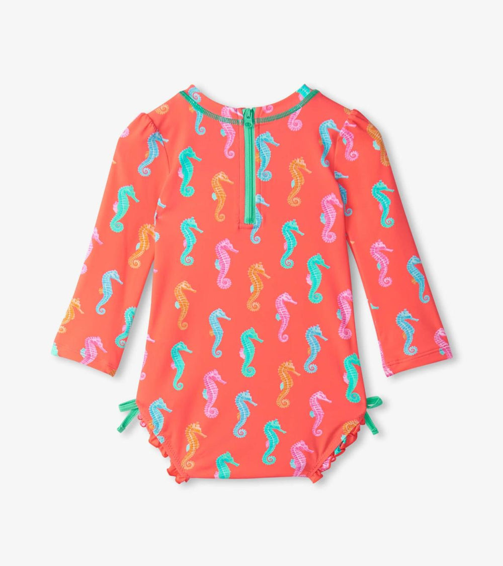 Hatley Swimwear | Baby &amp; Toddler Baby Girls Painted Sea Rashguard Swimsuit