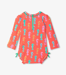 Hatley Swimwear | Baby &amp; Toddler Baby Girls Painted Sea Rashguard Swimsuit