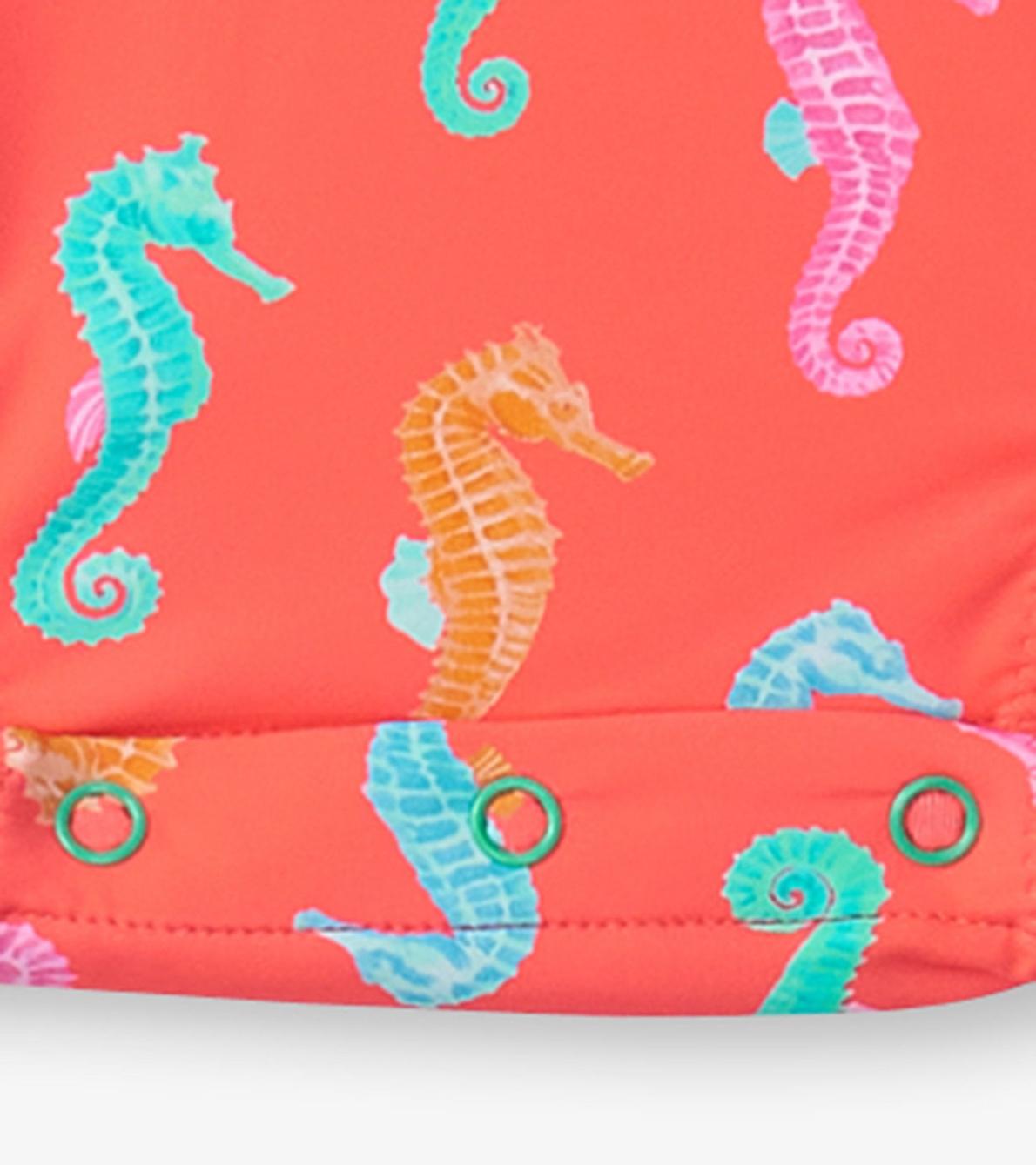 Hatley Swimwear | Baby &amp; Toddler Baby Girls Painted Sea Rashguard Swimsuit