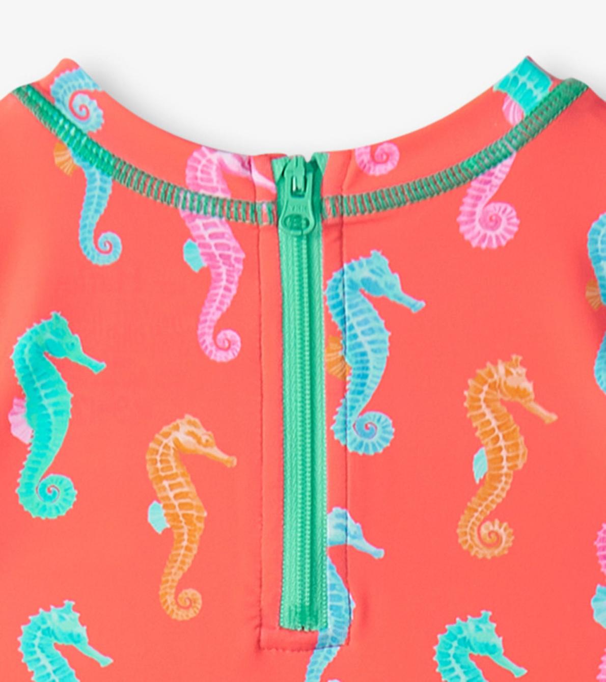 Hatley Swimwear | Baby &amp; Toddler Baby Girls Painted Sea Rashguard Swimsuit