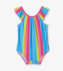 Hatley Swimwear | Baby &amp; Toddler Jelly Bean Rainbow Baby Ruffle Swimsuit