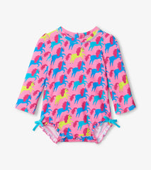 Hatley Swimwear | Baby &amp; Toddler Rock Star Unicorn Baby Rashguard Swimsuit