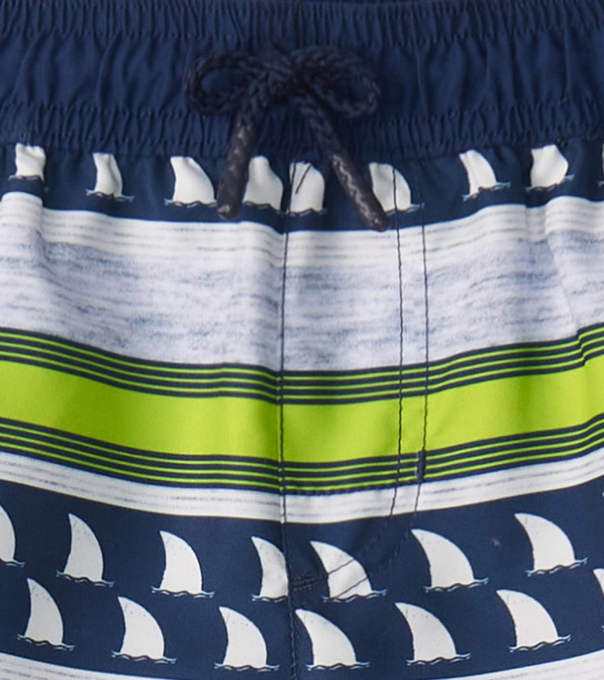 Hatley Swimwear | Boys Boys Fins And Stripes Swim Trunks