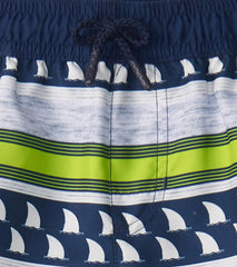 Hatley Swimwear | Boys Boys Fins And Stripes Swim Trunks