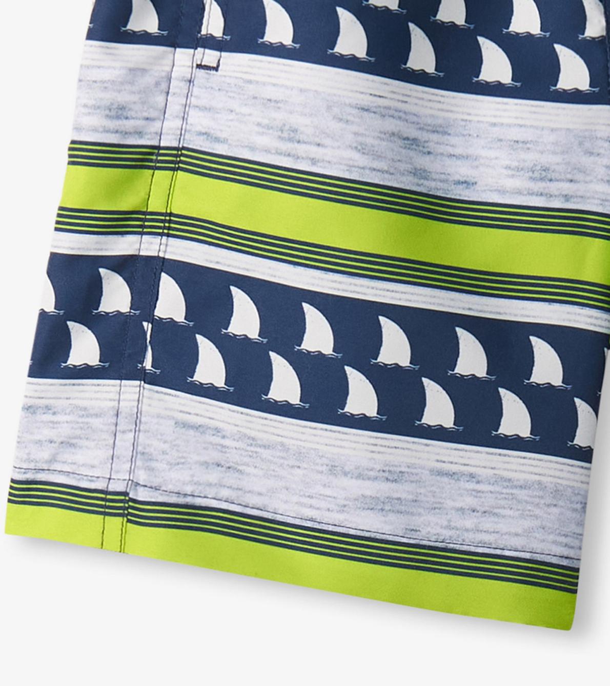 Hatley Swimwear | Boys Boys Fins And Stripes Swim Trunks