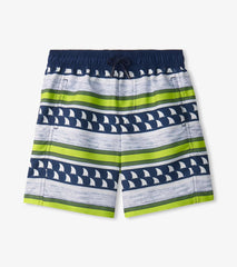 Hatley Swimwear | Boys Boys Fins And Stripes Swim Trunks