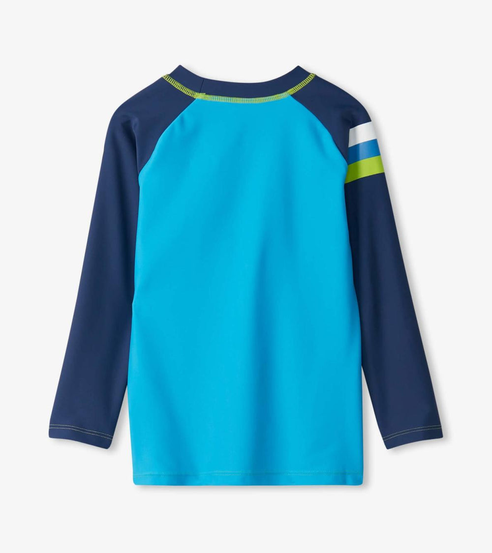 Hatley Swimwear | Boys Boys Malibu Blue Long Sleeve Rashguard