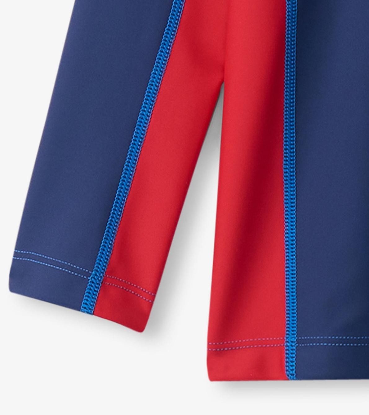 Hatley Swimwear | Boys Boys Nautical Colourblock Long Sleeve Rashguard