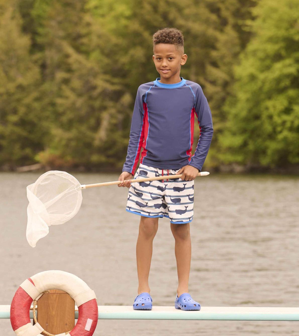 Hatley Swimwear | Boys Boys Nautical Whale Swim Shorts