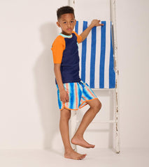 Hatley Swimwear | Boys Boys Palm Oranges Short Sleeve Rashguard