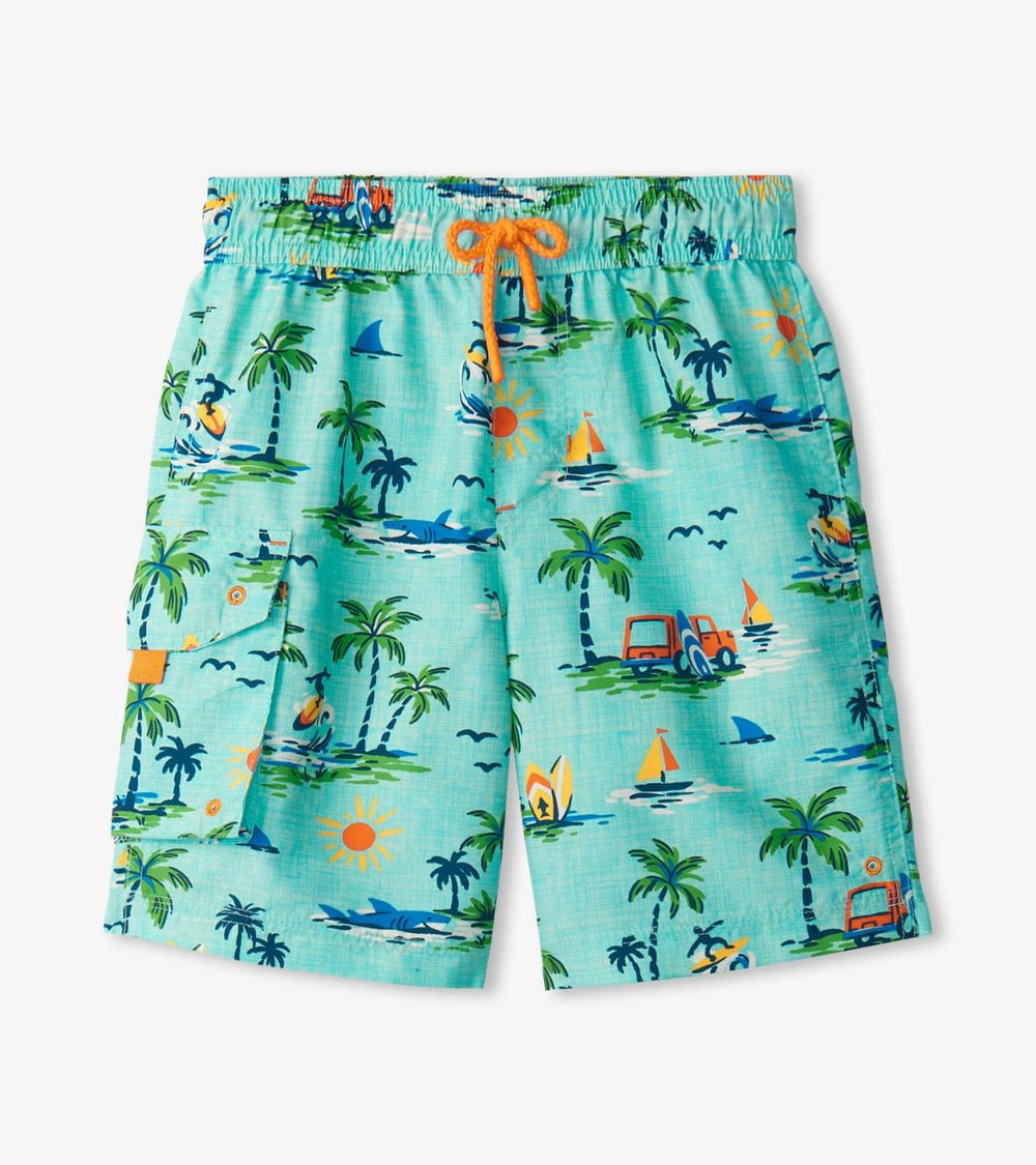 Hatley Swimwear | Boys Boys Vintage Holiday Board Shorts
