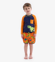 Hatley Swimwear | Boys Colourblock Dino Swim Shorts