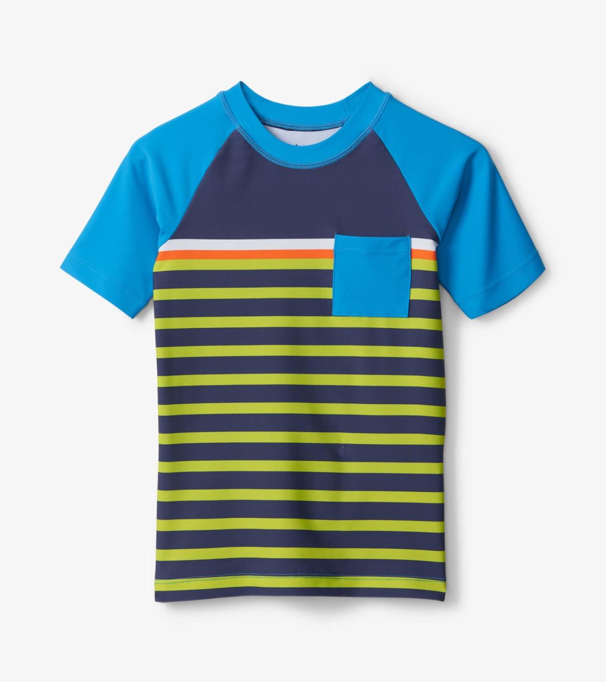 Hatley Swimwear | Boys Fish Stripes Short Sleeve Rashguard