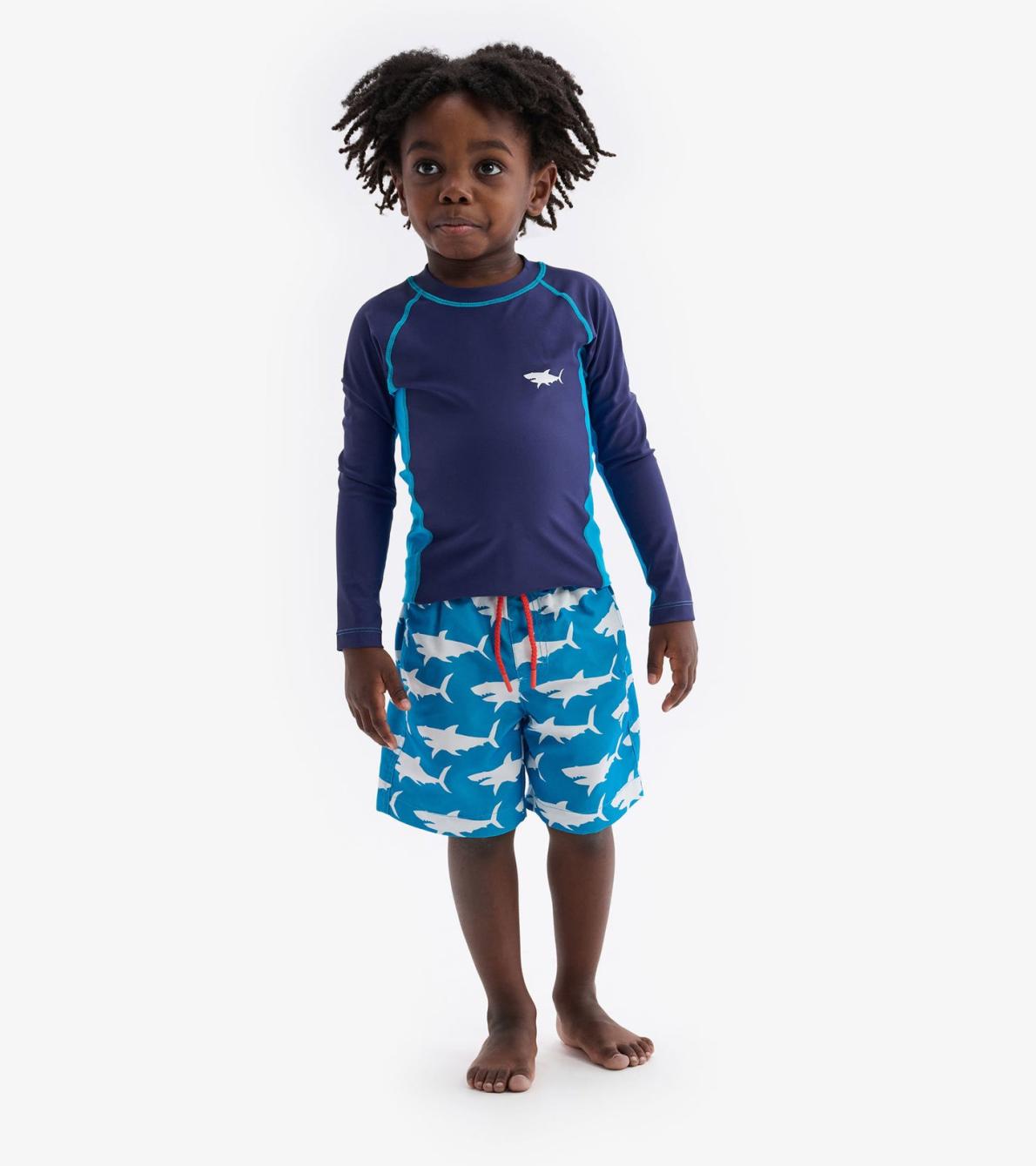 Hatley Swimwear | Boys Hawaiian Ocean Long Sleeve Rashguard