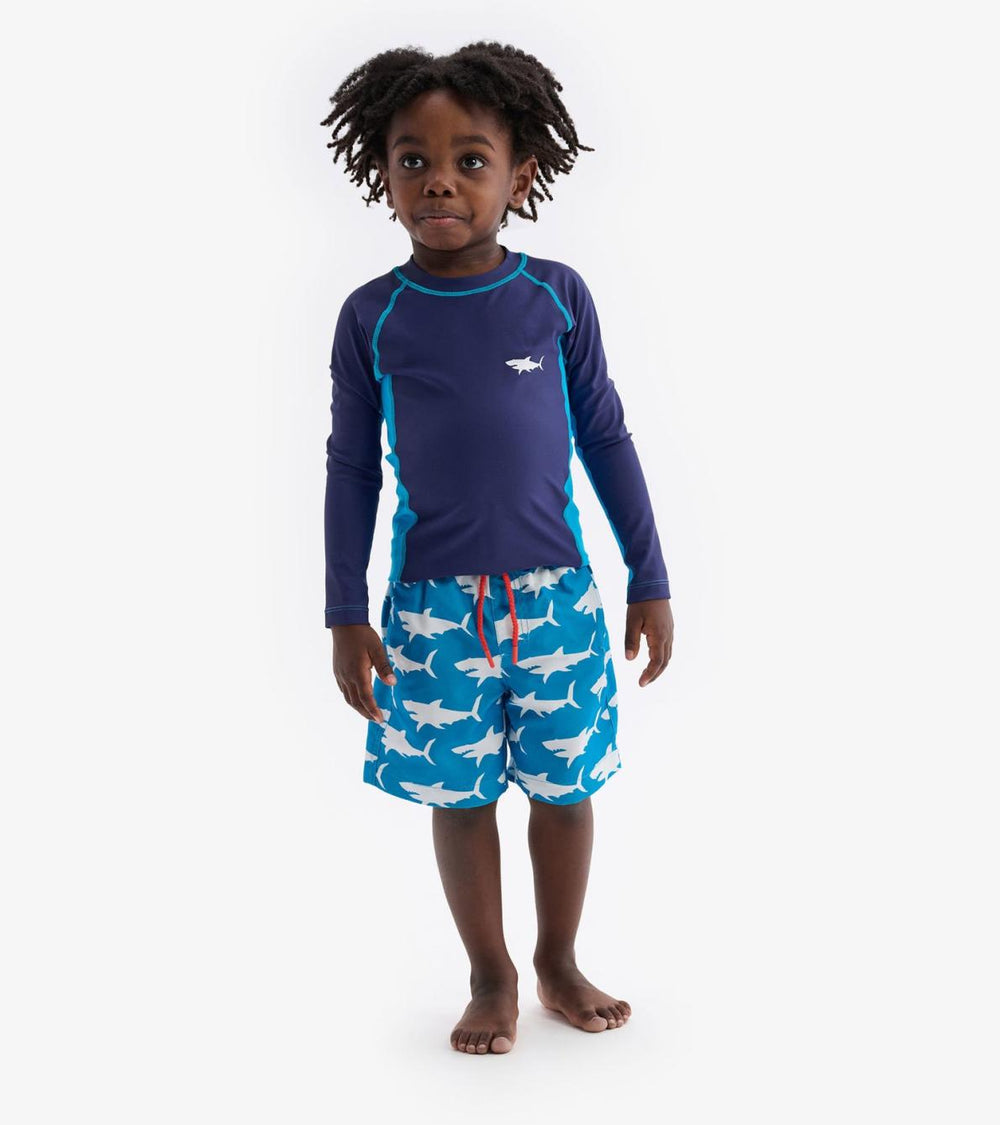 Hatley Swimwear | Boys Hawaiian Ocean Long Sleeve Rashguard