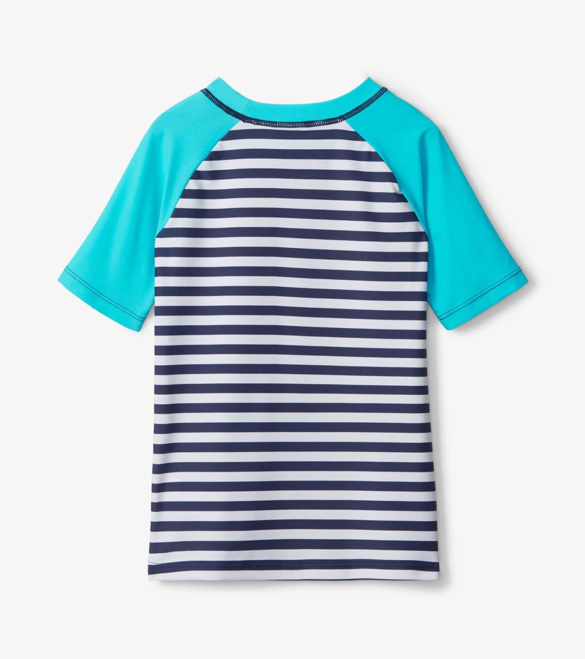 Hatley Swimwear | Boys Underwater Stripes Short Sleeve Rashguard